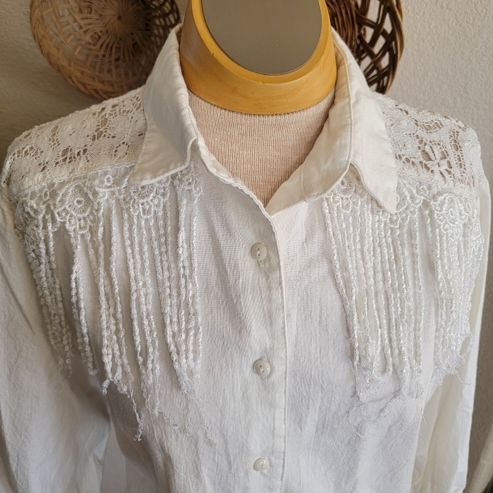 Vintage Circle T Western Blouse SZ L